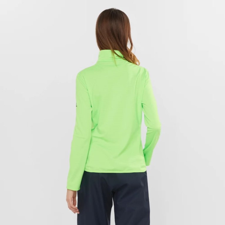 Dámské Bundy Salomon Essential Lightwarm Half Zip Zelene | CZ 16OZBGE